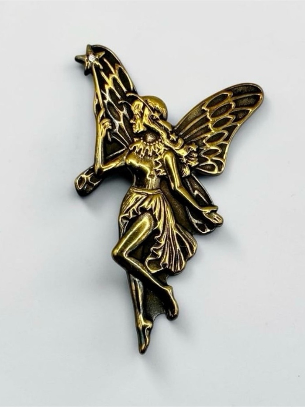 Vintage 1979 Franklin Mint Gold-Tone Tinkerbell Brooch Pin
